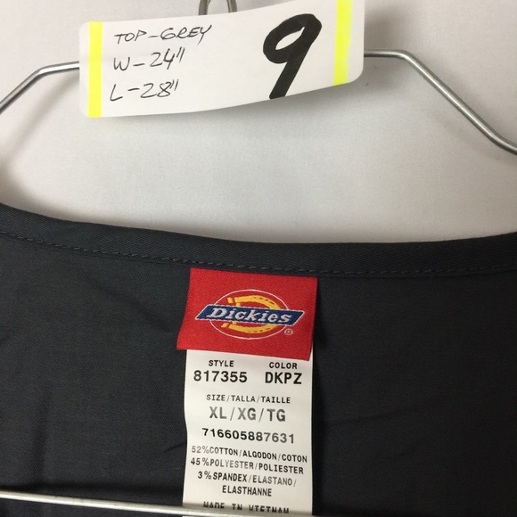 TOP SCRUB GRAY X LARGE DICKIES STOCK # 09 - Picture 2 of 8